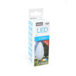 Bec economic cu led, lumanare 3.2Watt Omega Candle E14 OMELE14C-3W-6000, 270 lumeni, 42955, 6000K alb