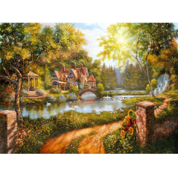 Puzzle Casuta Langa Rau, 500 Piese