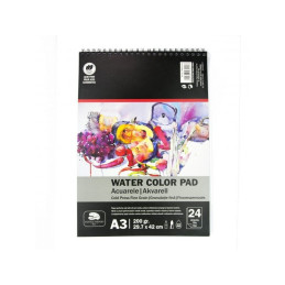 Bloc de desen A3 Pigna, Acuarele, 24 file, 200g/mp, cu spira