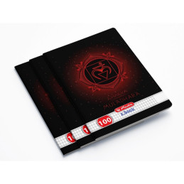 Caiet scolar A4 Herlitz X.Book Chakra, 100 file, matematica, colturi rotunjite, 70g/mp, 9484730