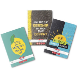 Caiet scolar A4 Herlitz X.Book Quotes, 80 file, dictando, colturi rotunjite, 70g/mp, 9480980