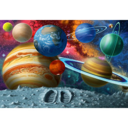 Ravensburger - Puzzle mare de podea sa pasim in spatiu 24 piese