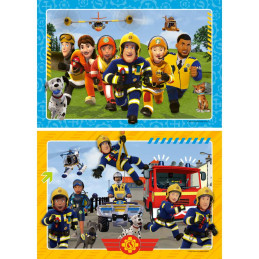 Ravensburger - Puzzle pompierul Sam si prietenii 2x12 piese