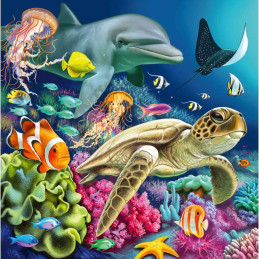 Ravensburger - Puzzle animale in lumea subacvatica 3x49 piese