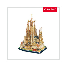 Cubic Fun - Puzzle 3D si Brosura-Sagrada Familia 184 Piese