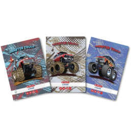 Caiet scolar A5 Herlitz X.Book Monster Truck, 48 file, dictando, colturi rotunjite, 70g/mp, 9487500