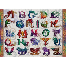 Puzzle Alfabet Dragon, 1000 Piese