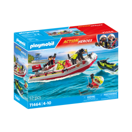 Playmobil-BARCA DE SALVARE CU SCUTER ACVATIC