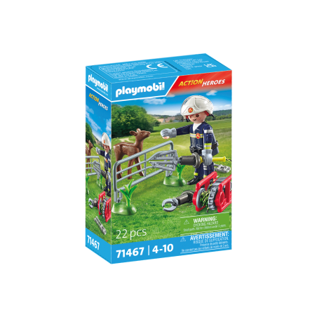 Playmobil-MISIUNEA POMPIERULUI DE SALVARE A ANIMALULUI