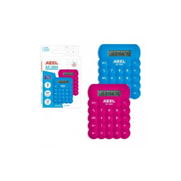 Calculator de birou Axel AX-004 432432, 8 digiti, alimentare baterie, fucsia