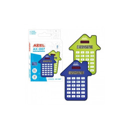 Calculator de birou Axel AX-007 432950, 8 digiti, alimentare baterie + solar, verde