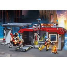 Playmobil - Set Mobil Statie De Pompieri Si Figurine