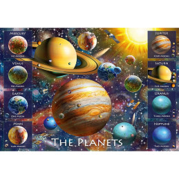 Puzzle Planete, 100 Piese