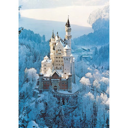 Puzzle Castelul Neuschwanstein Iarna, 1500 Piese