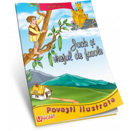 Carte de colorat A4, Cu poveste - Jack si Vrejul de Fasole, Unicart