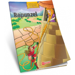 Carte de colorat A4, Cu poveste - Rapunzel, Unicart