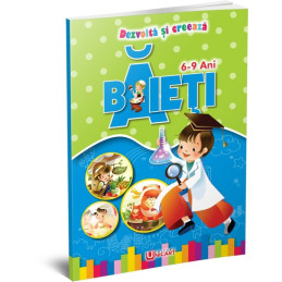 Carte de colorat A4, Dezvolta si Creeaza - Baieti, 6-9 ani, Unicart