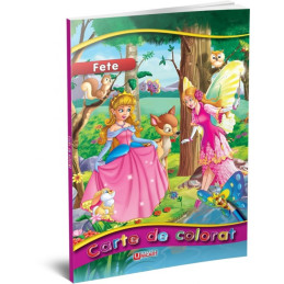 Carte de colorat A4, Fete, 96 pagini, Unicart