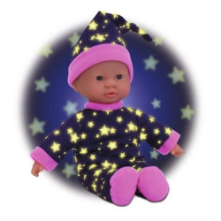 Papusa Laura Little Star cu pijamale fosforescente