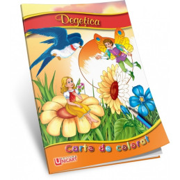 Carte de colorat A5, Cu poveste - Degetica, Unicart