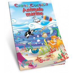 Carte de colorat A5, Animale Marine, Unicart
