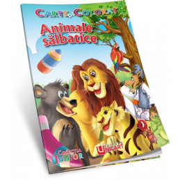 Carte de colorat A5, Animale Salbatice, Unicart