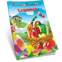 Carte de colorat A5, Legumele, Unicart