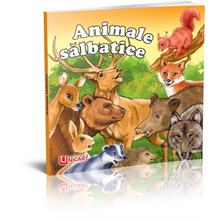 Carte pliant Unicart 16x16cm, Animale Salbatice