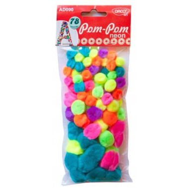 Pom-Pom Neon 78 buc AD090 Daco Art