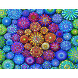 Puzzle Mandala Curcubeu, 2000 Piese