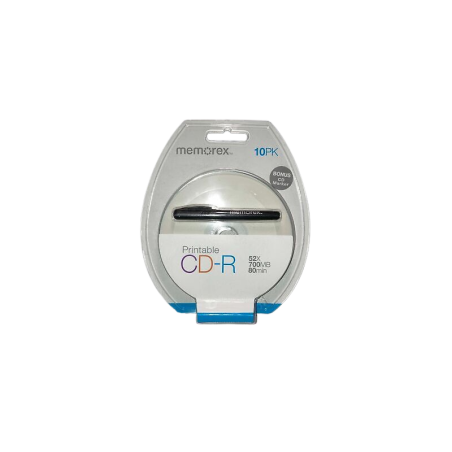 CD-R Memorex 32020016187 73950449-B, 700MB / 80min, 52x, blister 10 buc + Marker pentru CD