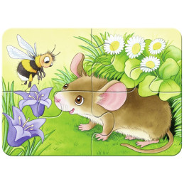 Primul Meu Puzzle Animale Din Padure, 2/4/6/8 Piese