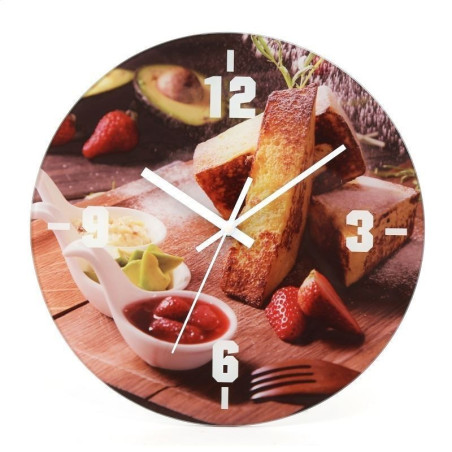 Ceas de perete Platinet 43816, Joy, rotund, 29.5x29.5x2cm, plastic, afisaj analogic cu cifre arabe, quartz