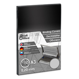 Coperta indosariere A3 ProfiOffice, PVC cristal, transparent, 0.20mm, top cu 100 coli