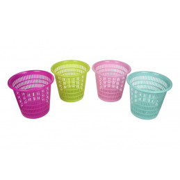 Cos de gunoi CNX 002, pentru hartie, 10 litri, 24x28x18cm, plastic, cu perforatii, diverse culori