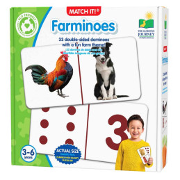 THE LEARNING JOURNEY - PUZZLE DOMINO ANIMALE DE LA FERMA
