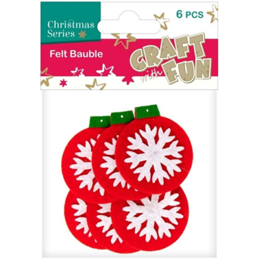 Accesorii creatie fetru Glob de Craciun, set 6 buc