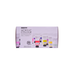 Culori acrilice Magi-Wap Art Rangers, 24 culori x 22ml, culori de baza, culori pastel, metalice, cu sclipici, FEA2422T-2
