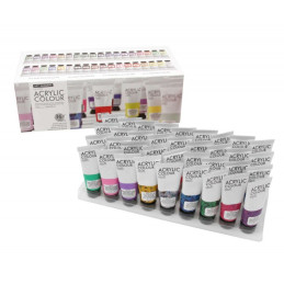Culori acrilice Magi-Wap Art Rangers, 36 culori x 22ml, culori de baza, culori pastel, metalice, cu sclipici, FEA3622T-2