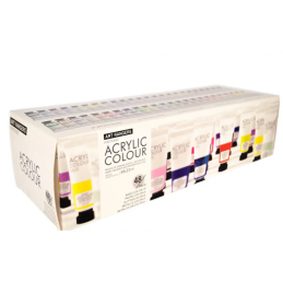 Culori acrilice Magi-Wap Art Rangers, 48 culori x 22ml, culori de baza, culori pastel, metalice, cu sclipici, FEA4822T-2