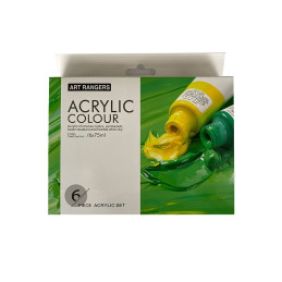 Culori acrilice Magi-Wap Art Rangers, 6 culori x 75ml, FEA0675T-R