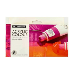 Culori acrilice Magi-Wap Art Rangers, 8 culori x 22ml, culori neon, FEA0822T-N