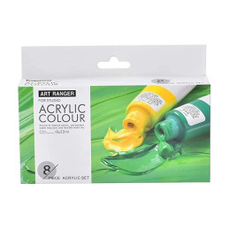 Culori acrilice Magi-Wap Art Rangers, 8 culori x 22ml, FEA0822T-R