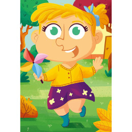 Puzzle Mix&Match Haine Colorate, 3X24 Piese