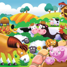 Puzzle Animale Dragute De Ferma, 12 Piese