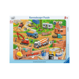 Puzzle Pe Santierul De Constructii, 12 Piese