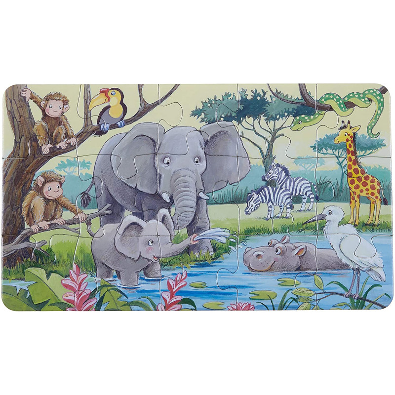 Puzzle tip rama animale din africa 15 piese