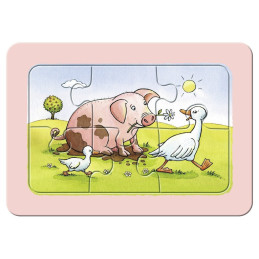 Puzzle Animalele Buni Prieteni, 3X6 Piese