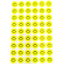 Set 10 folii cu Stickere Smiley diverse culori