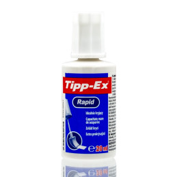 Fluid corector (pasta corectoare) Bic Tipp-Ex Rapid, 20ml, pe baza de solvent, cu burete